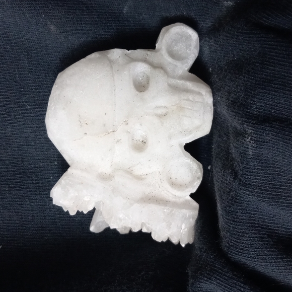 GEMSTONE HEALING STONE QUARTZ SKULL 💀 - Picture 3 of 7